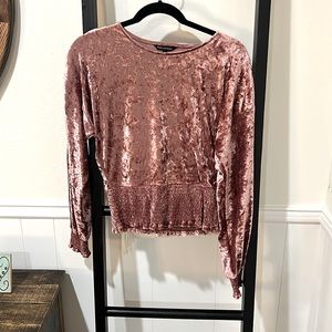 Rose gold velvet top